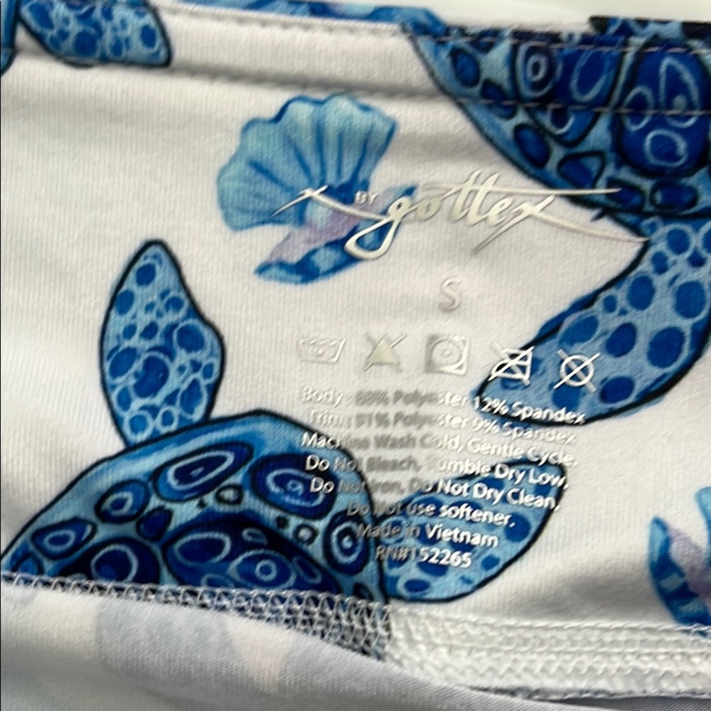NWT Gottex Women’s Skort Blue and White Turtle Skirt Resort Wear Size Small - Picture 5 of 5